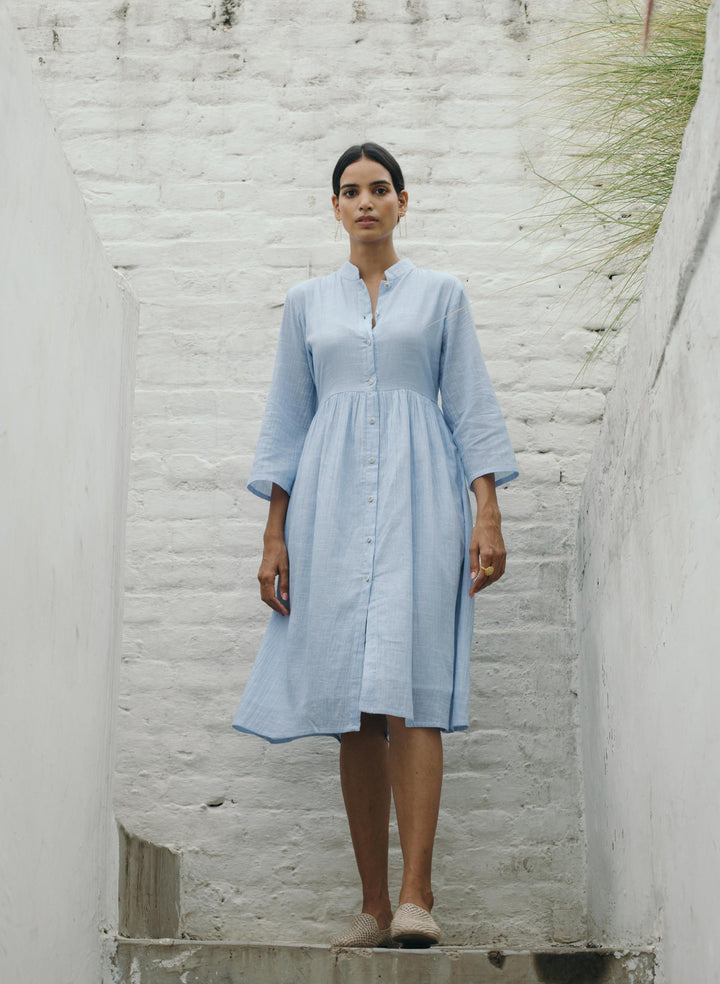 Women's Pleated Shirt Dress