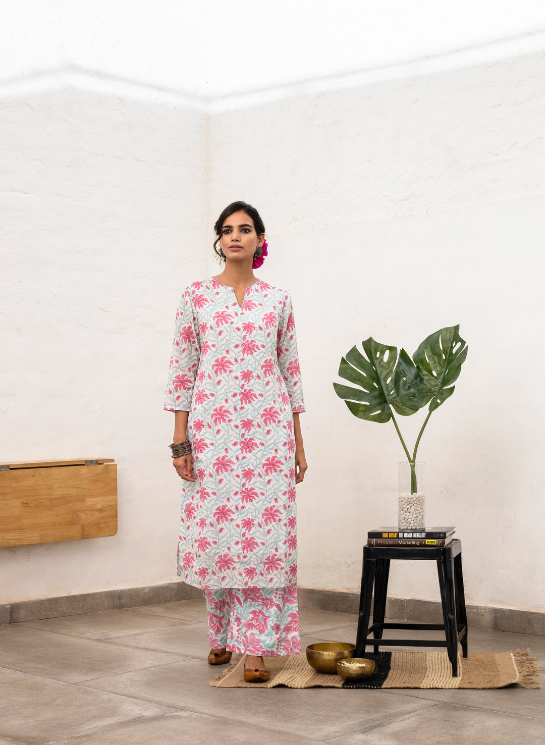 Sadabahaar Block-Printed Cotton Kurta