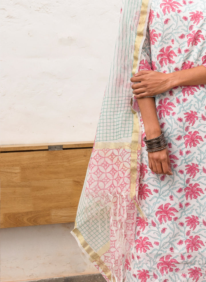 Sadabahaar Block-Printed Cotton Kurta