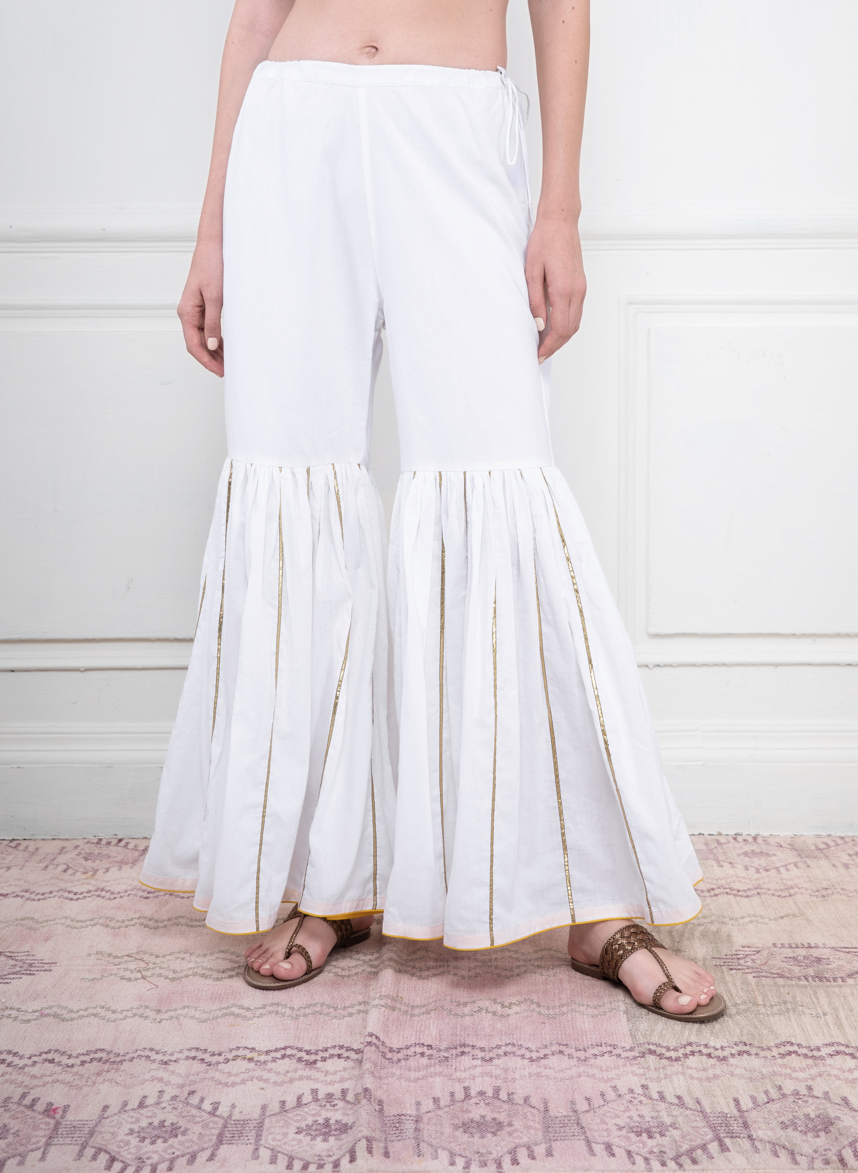 White cotton sharara sales
